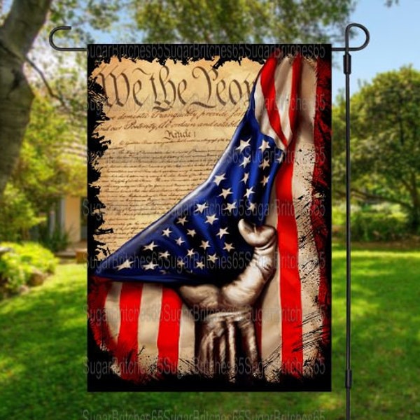 We The People Garden Flag, Patriotic Garden Flag, Patriotic Decor, Patriotic Themed Flag, July 4th Flag, Memorial Day Flag, American Flag