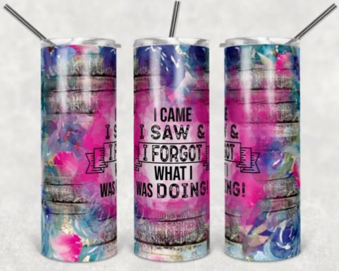 20 Oz Skinny Tumbler, Gifts for Her, Gifts Under 30, I Came I Saw I What I Was Doing
