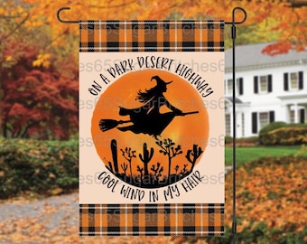 Halloween Garden Flag, Halloween Witch Flag, Halloween Decor, Witch Decor, Halloween Flag, Halloween Yard Decor, Witch Flag