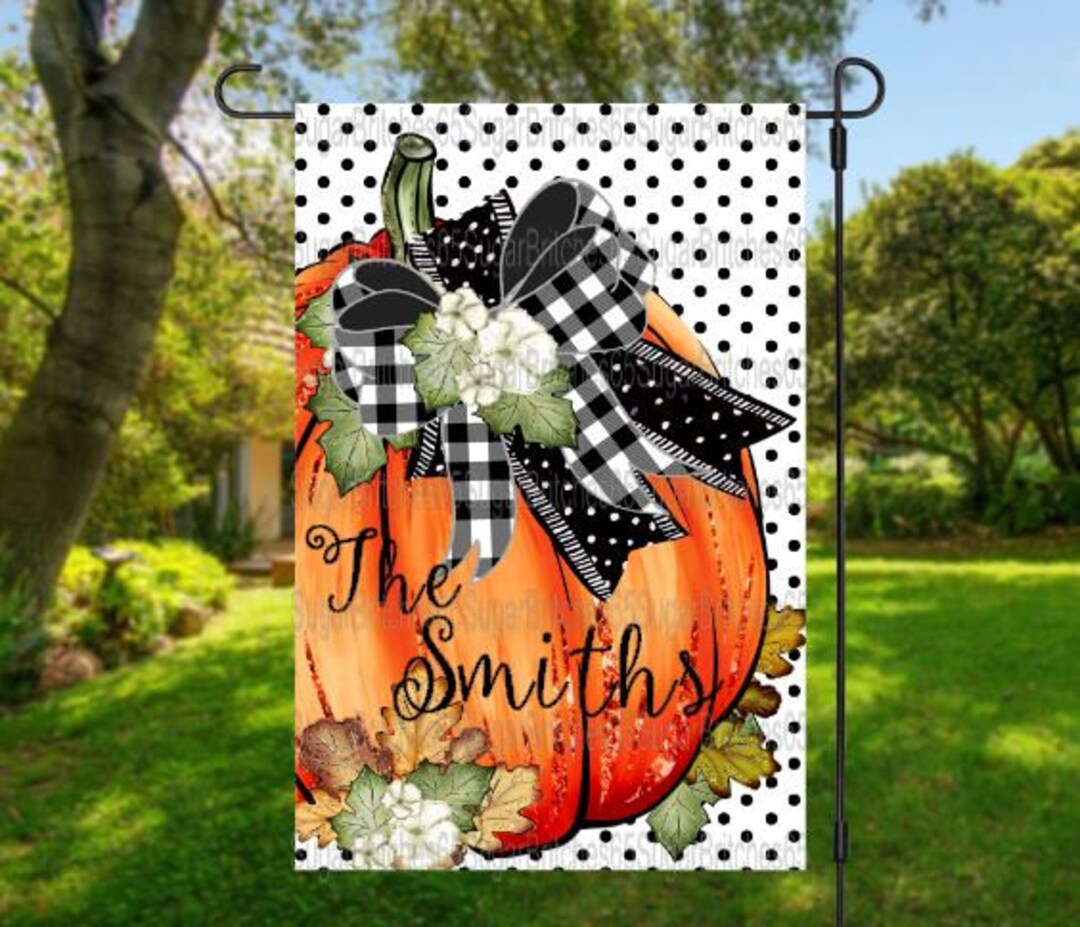 Personalized Garden Flag, Fall Yard Flag, Garden Flag Personalized
