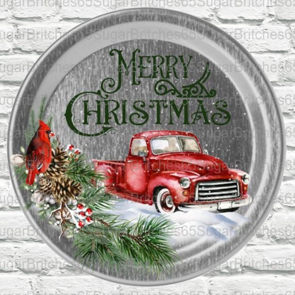 Merry Christmas Sign, Red Truck Wreath Sign, Red Truck Decor, Red Truck Theme, Christmas Truck Sign, Christmas Decor, Holiday Signs