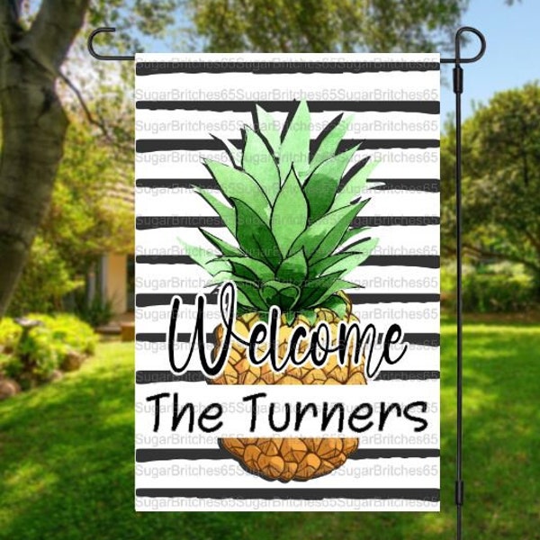 Pineapple Garden Flag Etsy
