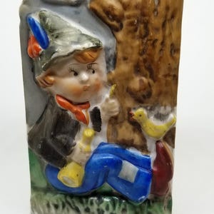 Little Boy Blue Vintage 1940s Ceramic Bud Vase - Nursery Décor - Nursery Rhyme Character