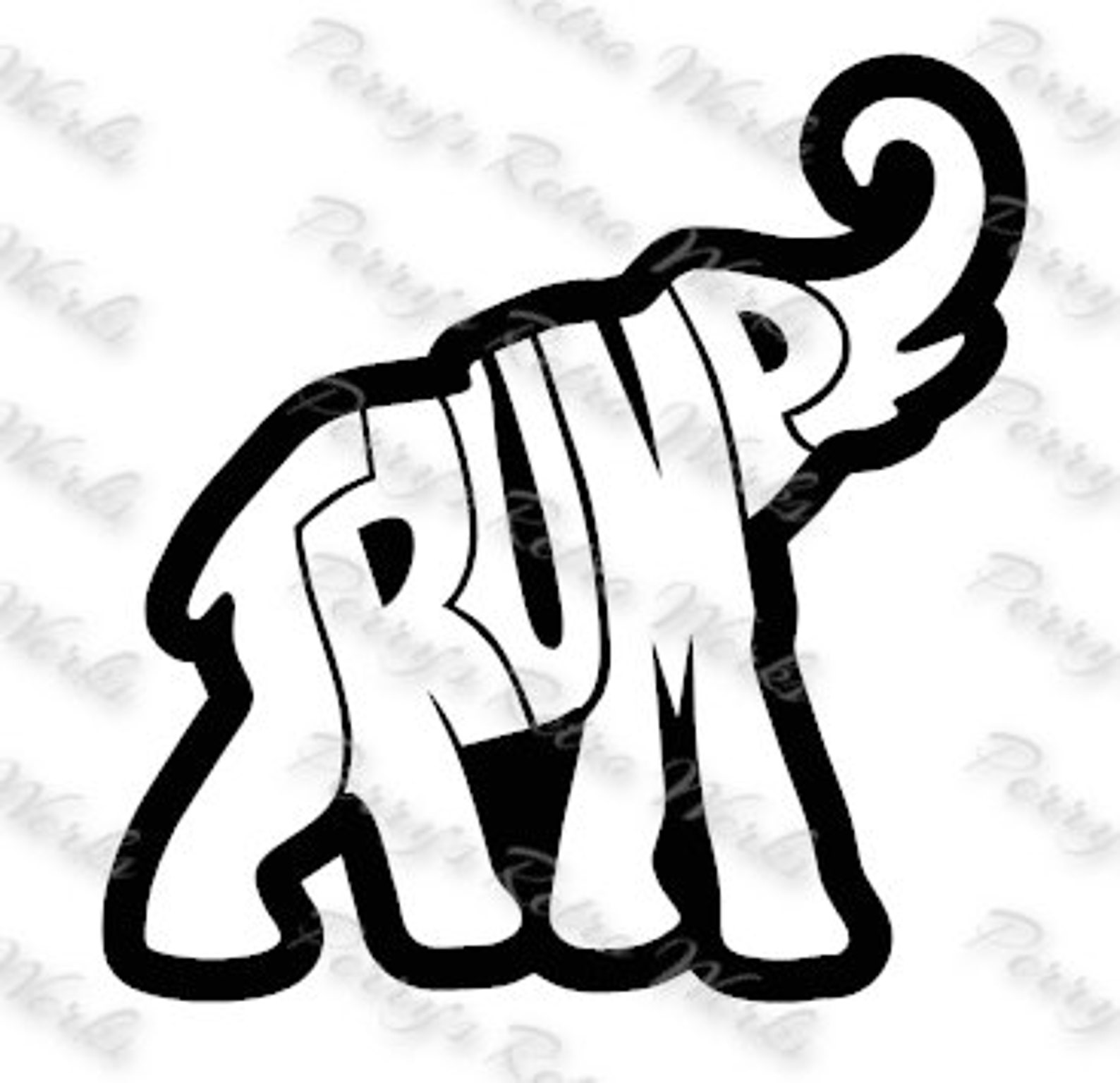 TRUMP Elephant Decal MAGA 2021 President | Etsy