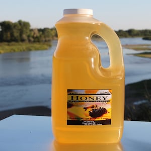 Raw Honey Pure Natural Nebraska Honey One (12lb) 1-Gallon Jug