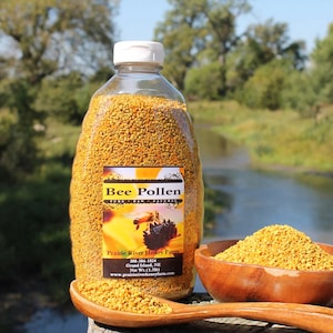 Fresh Bee Pollen Pure Raw Natural Nebraska Bee Pollen 1.5lb Jar