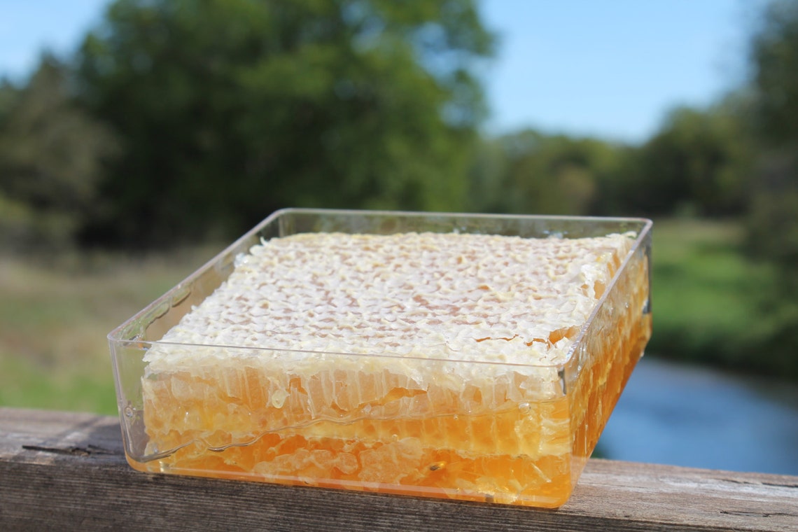Raw Comb Honey Pure Natural Nebraska Honey one 1lb Cut Comb Etsy