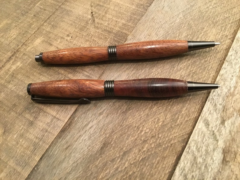 Hawaiian Koa Pen And Pencil Set Koa Desk Set Curly Koa Etsy