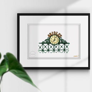 Camden Yards Ink Sketch Limited Edition Fine Art Print - Ballpark Art Print - Baltimore Orioles Baseball- Sports Fathers Day Gift