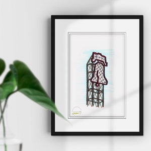 Citizens Bank Park Ink Sketch Limited Edition Fine Art Print - Ballpark Art Print - Philadelphia Phillies