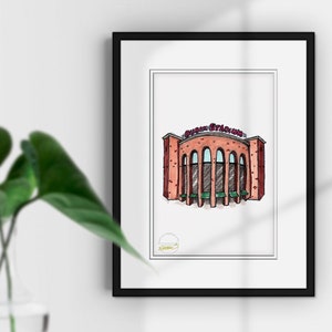 Busch Stadium Ink Sketch Limited Edition Fine Art Print - Ballpark Art Print - St Louis Cardinals- Sports Fathers Day Gift - Free Shipping