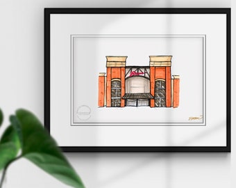 Truist Park Ink Sketch Limited Edition Fine Art Print - Ballpark Art Print - Atlanta Braves Baseball- Fathers Day Gifts - Free Shipping
