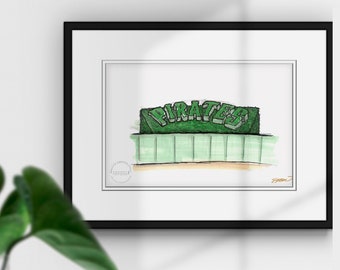 PNC Park Limited Edition Fine Art Print - Ballpark Art Print - Pittsburgh Pirates Baseball- Fathers Day Gifts - Free Shipping