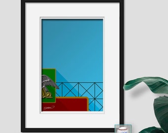 Impresión artística de un estadio deportivo minimalista - Heritage Ballpark - Cardenales de San Luis - Regalo deportivo para el Día del Padre