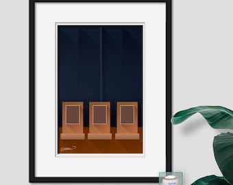 Impresión artística minimalista del antiguo estadio de los Yankees - Yankees de Nueva York - Regalo deportivo para el Día del Padre