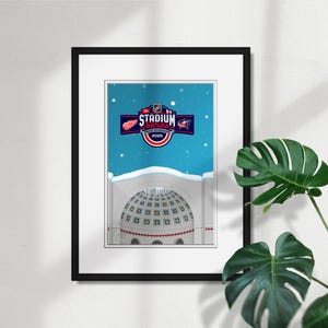 2025 NHL Stadium Series Minimalist Ohio Stadium Limited Edition Art Prints - Columbus Blue Jackets - Detroit Red Wings - Artist S. Preston