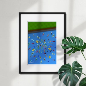 Minimalist Oracle Park - Ballpark Art Print - SF Giants (Kayaks)- Fathers Day Gifts - Free Shipping