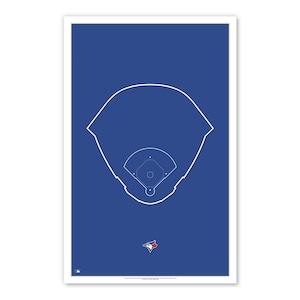 Umriss Rogers Center - Toronto Blue Jays Kunst Poster Druck von S. Preston