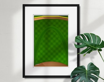 Impresión artística minimalista del Estadio Busch - Cardenales de San Luis - Regalo deportivo para el Día del Padre