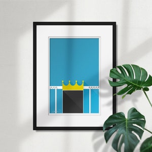 Minimalist Kauffman Stadium - Ballpark Art Print - Kansas City Royals (Crownvision)- Sports Fathers Day Gift