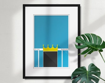 Minimalist Kauffman Stadium - Ballpark Art Print - Kansas City Royals (Crownvision)- Sports Fathers Day Gift