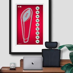 Ohio State Buckeyes Minimalistiska College Football Playoff 2024 Champions - Licensierad Ohio State Art Print Väggdekor av S. Preston bild 6