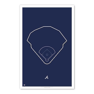 Outline Truist Park - Atlanta Braves Art Poster Print by S. Preston