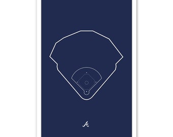 Outline Truist Park - Atlanta Braves Kunst Poster von S. Preston