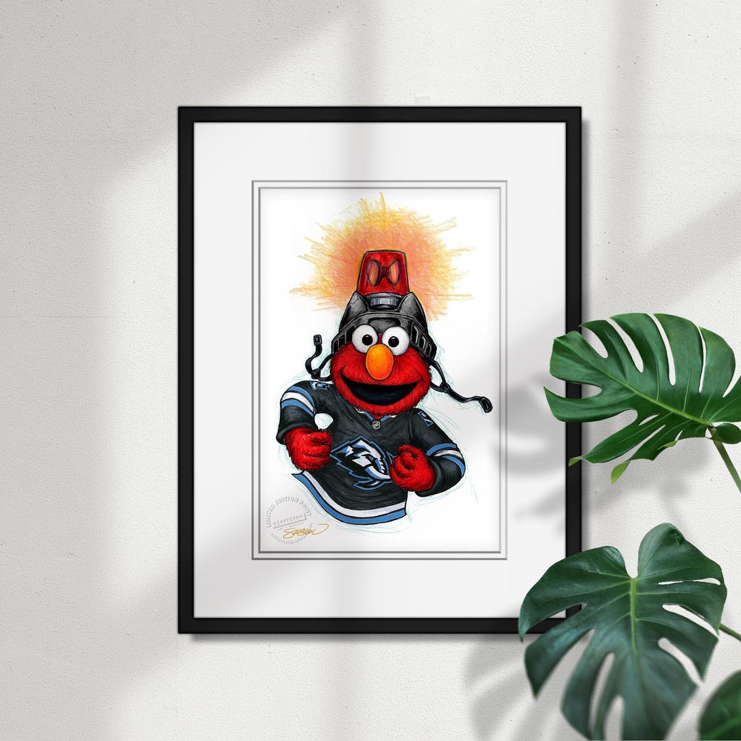 Utah Mammoths Elmo Print - NHL & Sesame Street Licensed Art by S ...