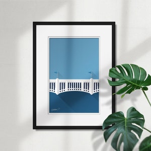New York Yankees Minimalist Yankee Stadium - MLB Licensed Art Poster Print Wall Decor by S. Preston- Sports Fathers Day Gift