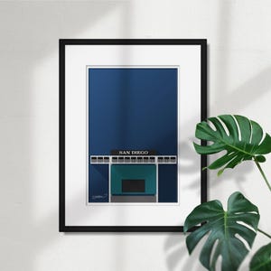 Minimalist Jack Murphy Stadium - Ballpark Art Print - San Diego Padres Chargers- Sports Fathers Day Gift - Free Shipping