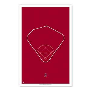 Outline Angel Stadium - Los Angeles Angels Art Poster Print by S. Preston