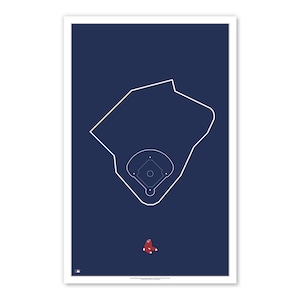 Outline Fenway Park - Boston Red Sox Art Poster Print by S. Preston