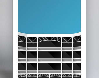 Minimalist Globe Life Park - Ballpark Art Print - Texas Rangers