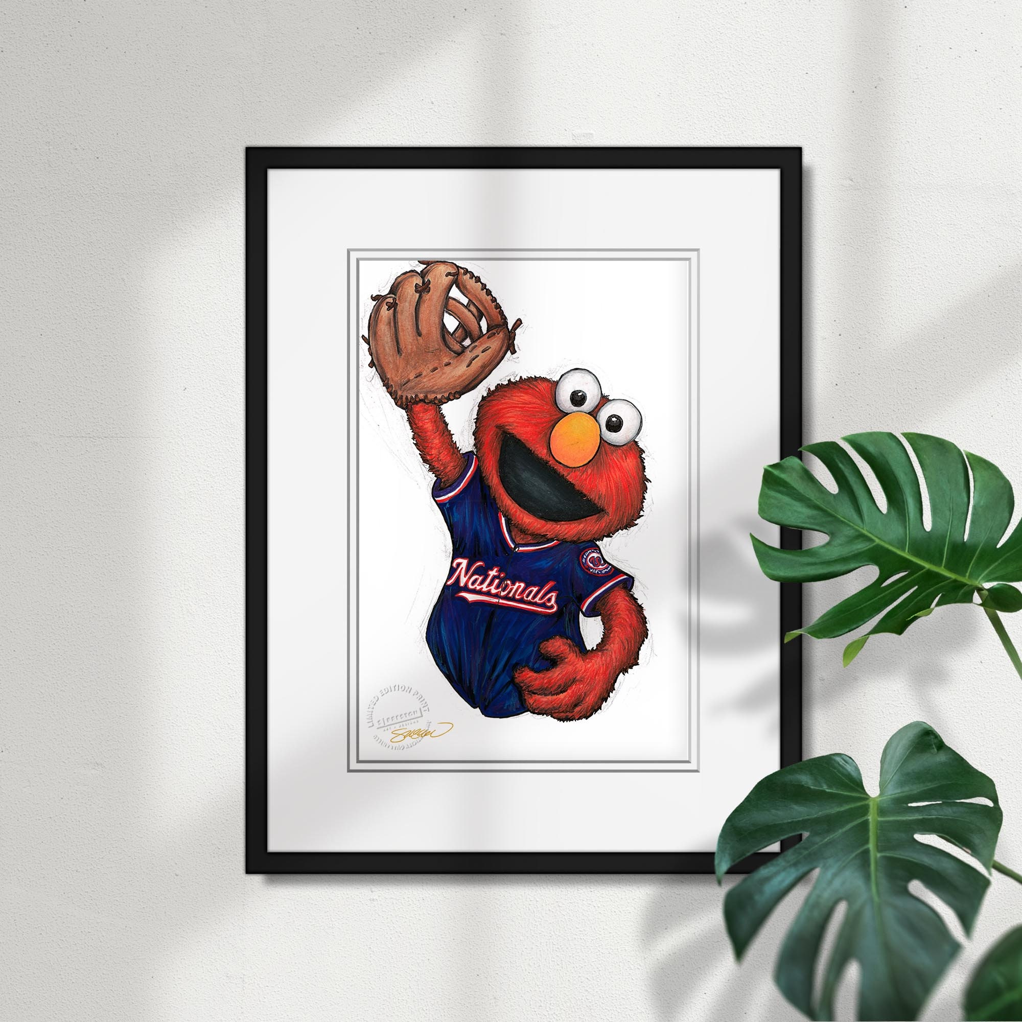 Washington Nationals Elmo Sketch Print - MLB and Sesame Street Licensed ...