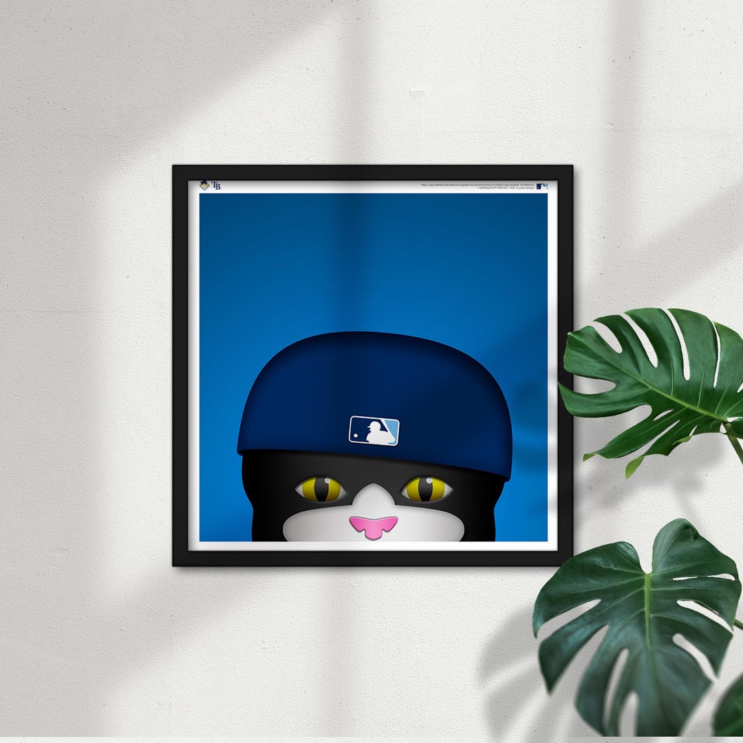 Minimalist DJ Kitty Tampa Bay Rays Mascot MLB Licensed Limited Edition