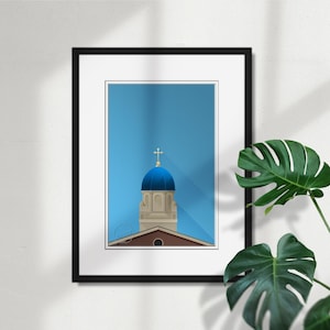 Minimalist University of Dayton - Immaculate Conception Chapel Fine Art Print by S. Preston Dayton Flyers Licensed