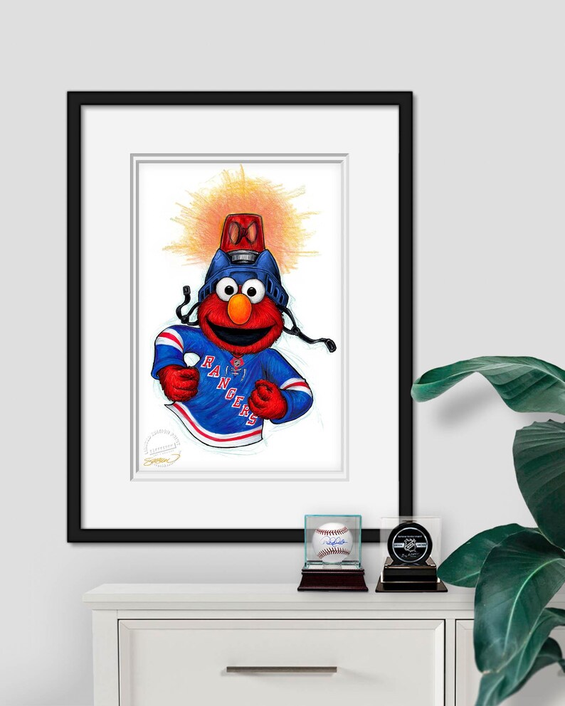 New York Rangers Elmo Print - NHL & Sesame Street Licensed Limited ...