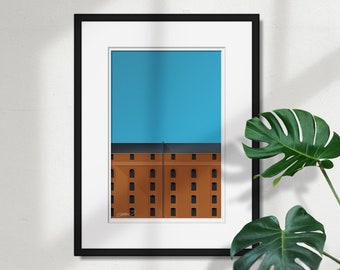 Minimalistische Camden Yards - Ballpark Art Print - Baltimore Orioles - Sport Vaderdagcadeau