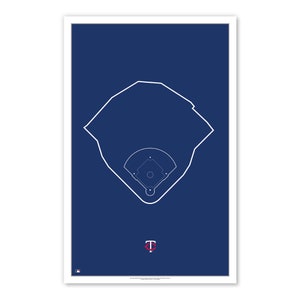 Outline Target Field - Minnesota Twins Art Poster Print by S. Preston