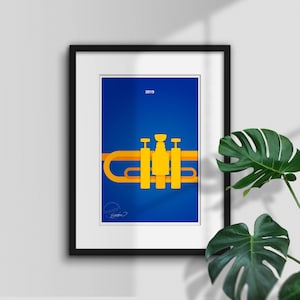 Póster de edición limitada con licencia de la NHL de la Copa Stanley 2019 de los St. Louis Blues, minimalista, para decoración de paredes del hogar, de S. Preston