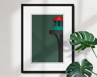 Póster artístico minimalista del Xcel Energy Center - Impresión del póster del estadio Minnesota Wild