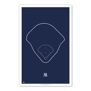 Outline Yankee Stadium - New York Yankees Art Poster Print by S. Preston