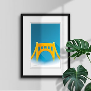 Roberto Clemente Bridge - Pittsburgh Poster Print Wall Decor by S. Preston