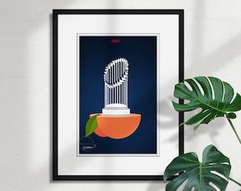 Atlanta Braves Minimalist World Series 2021 - MLB Licensed Art Poster Print Wall Decor by S. Preston