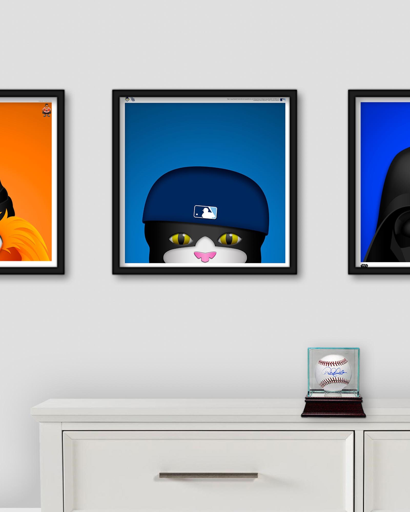 Minimalist DJ Kitty Tampa Bay Rays Mascot - MLB Licensed Limited ...