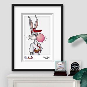 Bugs Bunny St. Louis Cardinals Sketch Print - MLB and Looney Tunes ...