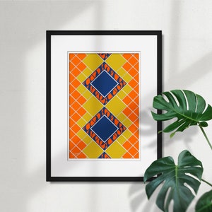 Minimalist Comerica Park - Ballpark Art Print - Detroit Tigers (PEWABIC TILE)- Sports Fathers Day Gift