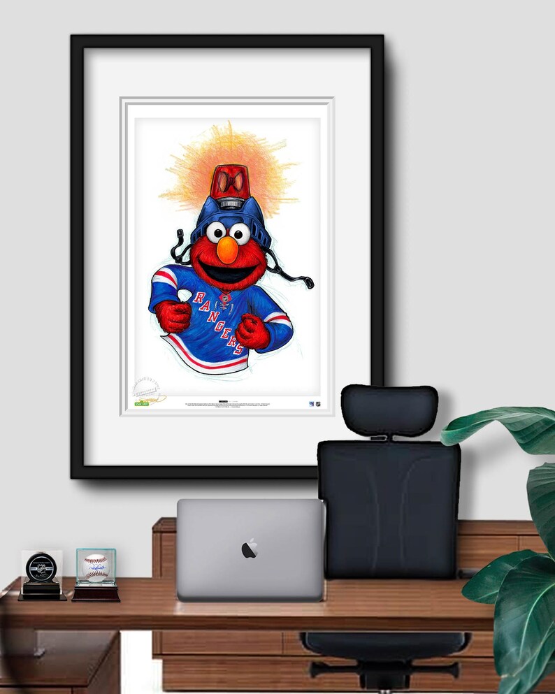 New York Rangers Elmo Print - NHL & Sesame Street Licensed Limited ...