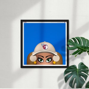 Minimalist Onion - Cleveland Guardians Mascot - MLB Licensed Limited Edition Peeker Art Wall Decor Square Poster Print by S. Preston
